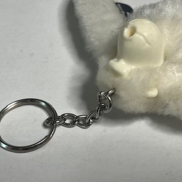 Kipling Fleur Keychain Plush White Gorilla Monkey Keyring/Key Chain Charm - Picture 10 of 12